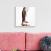 Männliche Muskelanatomie der menschlichen Beine, V Leinwanddruck (Insitu (Wohnzimmer))