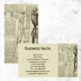 Männliche Muskelanatomie Sketch von Leonardo da Vi Visitenkarte