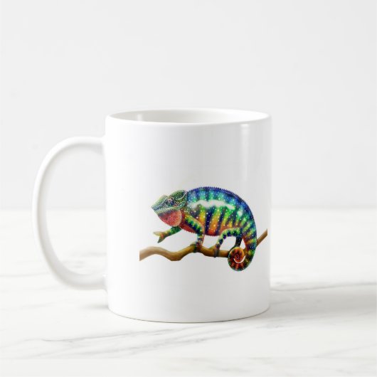 Männliche Panther-Chamäleon-Tasse Kaffeetasse (Links)
