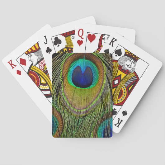 Männliche Pfau-Schwanzfedern Spielkarten (Rückseite)