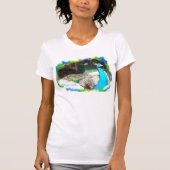 Männliche Pfauensonnenbaden T-Shirt (Vorderseite)