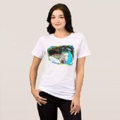 Männliche Pfauensonnenbaden Tri-Blend Shirt (Vorderseite voll)