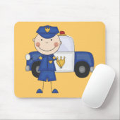 Männliche Polizeibeamte-T-Shirts und Geschenke Mousepad (Mit Mouse)