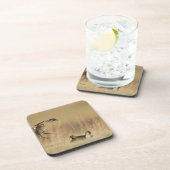 Männliche Prärie-Hühner am Lee im Loup-Landkreis Untersetzer (Rechte Seite)