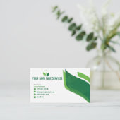 Männliche Rasenmähen Gartengartenlandschaften Visitenkarte (Stehend Vorderseite)