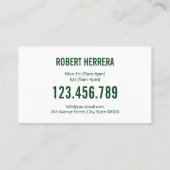 Männliche Rasenmähen Gartengartenlandschaften Visitenkarte (Rückseite)