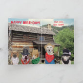 Männliche Relative Funny Dogs Geburtstagskarte Karte (Innenseite)