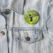 Männliche Ruby Throat Hummingbird Button (Beispiel)