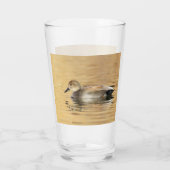 Männliche Schnatterente Glas (Rückseite)