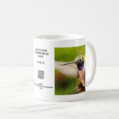 Männliche schwarze Chin-Kolibri-Tasse Kaffeetasse (VorderseiteRechts)