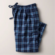 Männliche schwarze und weiße Flanell Pajama-Untert