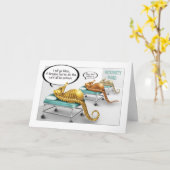 Männliche Seepferde Schwangerschaftskarte Karte (Gelbe Blume)