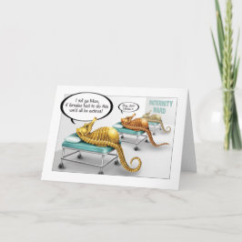 Männliche Seepferde Schwangerschaftskarte Karte