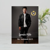 Männliche Seite Folieneinladung (Stehend vorne)