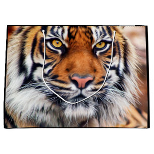 Männliche sibirischer Tiger-Farben-Fotografie Große Geschenktüte