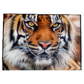 Männliche sibirischer Tiger-Farben-Fotografie Große Geschenktüte (Rückseite)