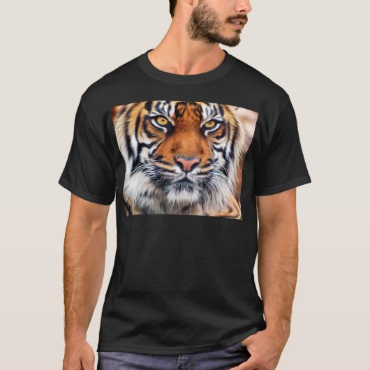 Männliche sibirischer Tiger-Farben-Fotografie T-Shirt (Vorderseite)