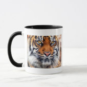Männliche sibirischer Tiger-Farben-Fotografie Tasse (Links)
