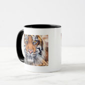 Männliche sibirischer Tiger-Farben-Fotografie Tasse (Vorderseite Links)