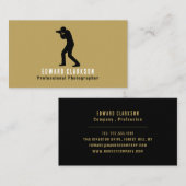 Männliche Silhouette, Fotograf, Fotografie Visitenkarte (Vorne/Hinten)