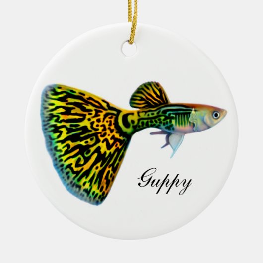 Männliche Snakeskin Guppy-Fisch-kundengerechte Keramikornament (Vorne)