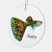 Männliche Snakeskin Guppy-Fisch-kundengerechte Keramikornament (Links)