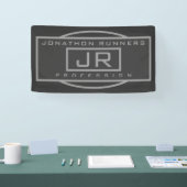 Männliche Sporty Geometric Gray & Dark Grays Banner (Messe)