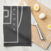 Männliche Sporty Geometric Gray & Dark Grays Geschirrtuch (Viertel Falte)