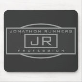 Männliche Sporty Geometric Gray & Dark Grays Mousepad (Vorne)