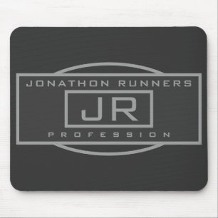 Männliche Sporty Geometric Gray & Dark Grays Mousepad