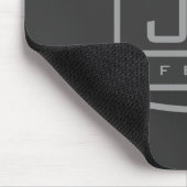 Männliche Sporty Geometric Gray & Dark Grays Mousepad (Ecke)
