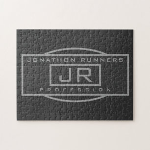 Männliche Sporty Geometric Gray & Dark Grays Puzzle