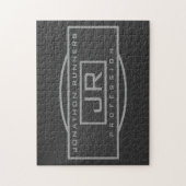 Männliche Sporty Geometric Gray & Dark Grays Puzzle (Vertikal)