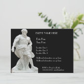Männliche Statue-Einladungen Einladung (Stehend Vorderseite)