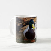 Männliche Stockenten-Ente Kaffeetasse (Vorderseite Links)