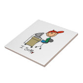 Männliche Stockfigur Web-Surfer Fliese (Seite)