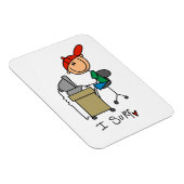Männliche Stockfigur Web-Surfer Magnet (Rechte Seite)