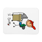 Männliche Stockfigur Web-Surfer Magnet (Horizontal)