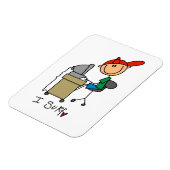 Männliche Stockfigur Web-Surfer Magnet (Linke Seite)