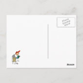 Männliche Stockfigur Web-Surfer Postkarte (Rückseite)