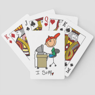 Männliche Stockfigur Web-Surfer Spielkarten