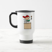 Männliche Strichmännchen-Kochfigur Reisebecher (Links)