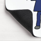 Männliche Strichmännchen-Krankenschwester - Blau Mousepad (Ecke)