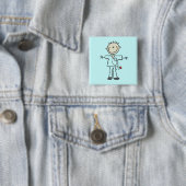 Männliche Strichmännchen-Krankenschwester Button (Beispiel)