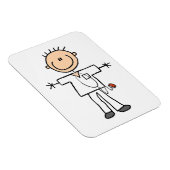 Männliche Strichmännchen-Krankenschwester Magnet (Rechte Seite)