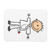 Männliche Strichmännchen-Krankenschwester Magnet (Horizontal)