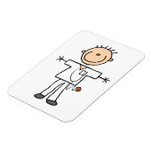 Männliche Strichmännchen-Krankenschwester Magnet (Linke Seite)