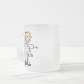 Männliche Strichmännchen-Krankenschwester Mattglastasse (Vorderseite Links)
