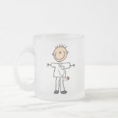 Männliche Strichmännchen-Krankenschwester Mattglastasse (Links)