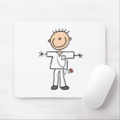 Männliche Strichmännchen-Krankenschwester Mousepad (Mit Mouse)